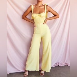 House of CB yellow jumpsuit